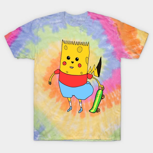 Yellow Cartoon Character - SpongeBart PikaPants Knock Off Brand Funny Parody Boot Version 2 T-Shirt by blueversion